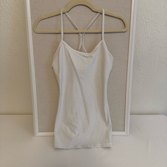 Lululemon white y back tank top - Picture 1 of 2
